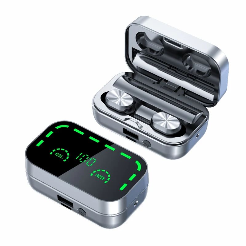 TWS YD05 Wireless Headset Bluetooth 5.3 High Fidelity Stereo HD Digital Display with Microphone Waterproof Game Earphones