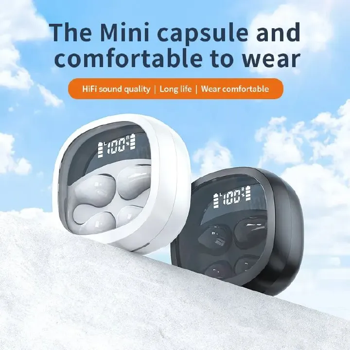 JR01 Wireless Bluetooth Earphone Headphones Outdoor Sport Headset 5.3 With Charging Bin Display Touch Control Earbuds for Music