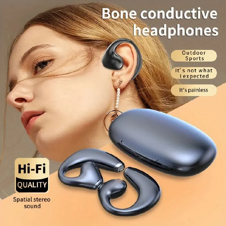 New JR04 Bone Conduction OWS Bluetooth Headphones with Long Range HIFI Sound Quality Sports Headphones Touch Control