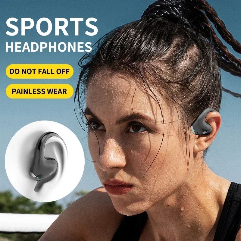 New JR04 Bone Conduction OWS Bluetooth Headphones with Long Range HIFI Sound Quality Sports Headphones Touch Control