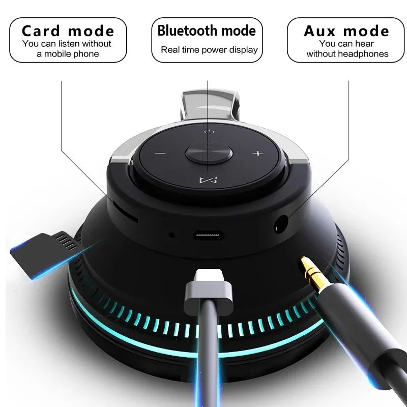 New H2 Wireless Bluetooth Headphones Noise Cancelling Headsets Stereo Sound Earphones With Microphone Sports Gaming Headphones