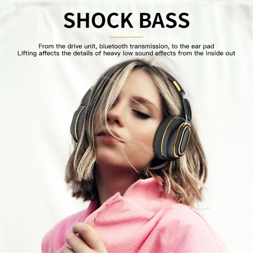 H7 Wireless Headphone Stylish Distortion-free Bluetooth-compatible Headphone Surround Sound Wireless Headphone Gaming Wear