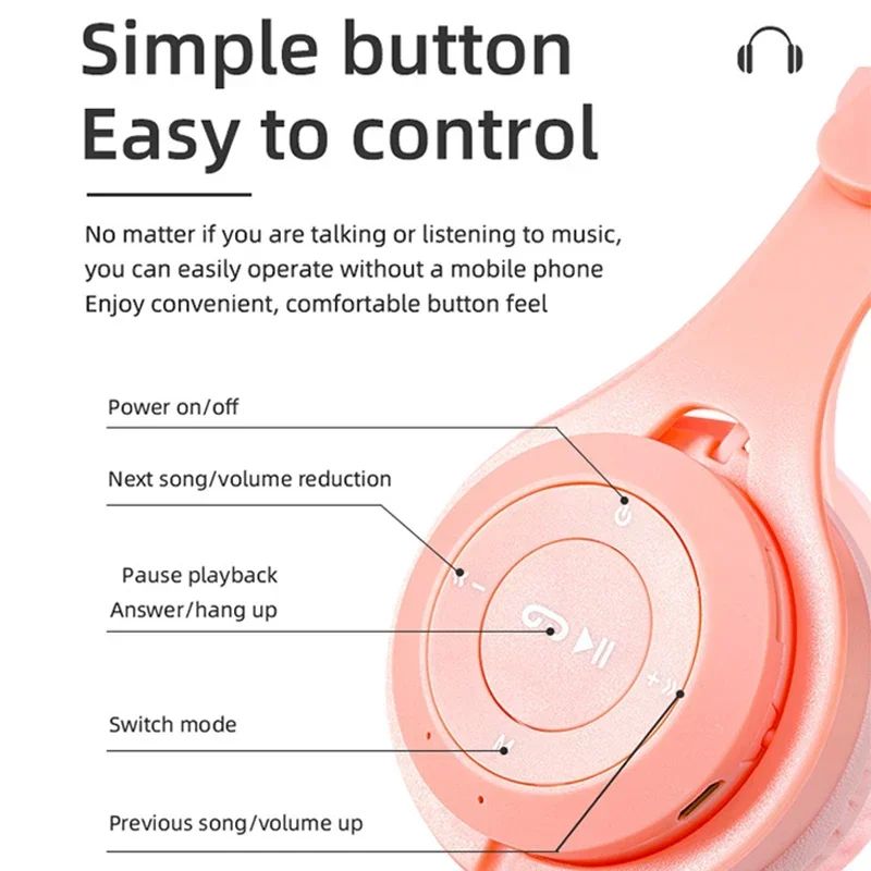 Stereo Y08 Headset 5.0 Bluetooth Headset Folding Wireless Sports Earphone Gaming Headsets Over-ear Headphones for Android ios