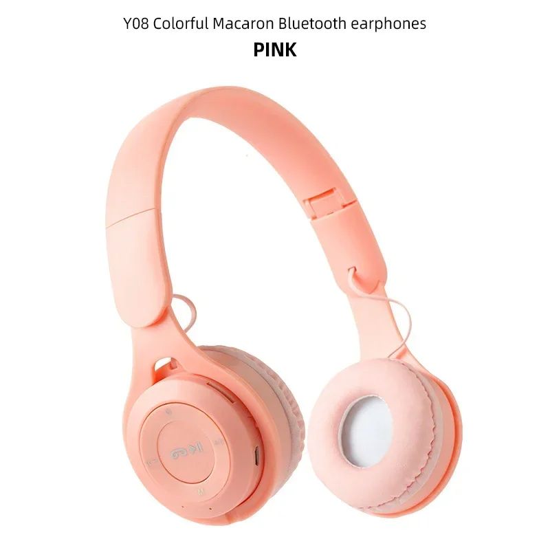 Stereo Y08 Headset 5.0 Bluetooth Headset Folding Wireless Sports Earphone Gaming Headsets Over-ear Headphones for Android ios
