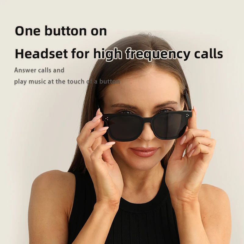 MZ05 2 IN 1 Smart Glasses Bluetooth Audio Sunglasses Wireless Bluetooth Headset Music Eyeglasses UV Protection Polaroid Lenses