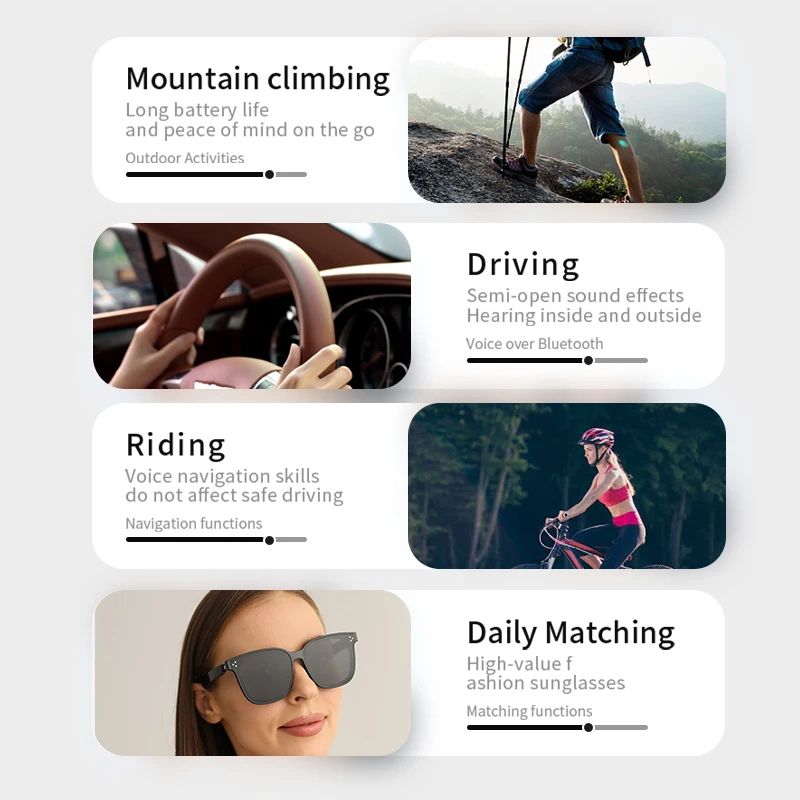 MZ05 2 IN 1 Smart Glasses Bluetooth Audio Sunglasses Wireless Bluetooth Headset Music Eyeglasses UV Protection Polaroid Lenses