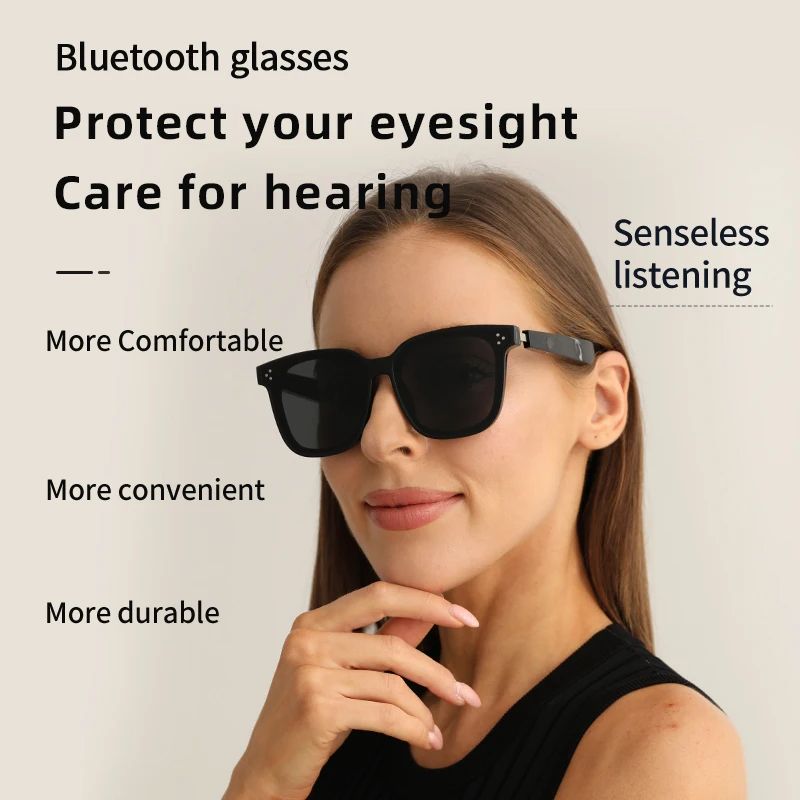 MZ05 2 IN 1 Smart Glasses Bluetooth Audio Sunglasses Wireless Bluetooth Headset Music Eyeglasses UV Protection Polaroid Lenses