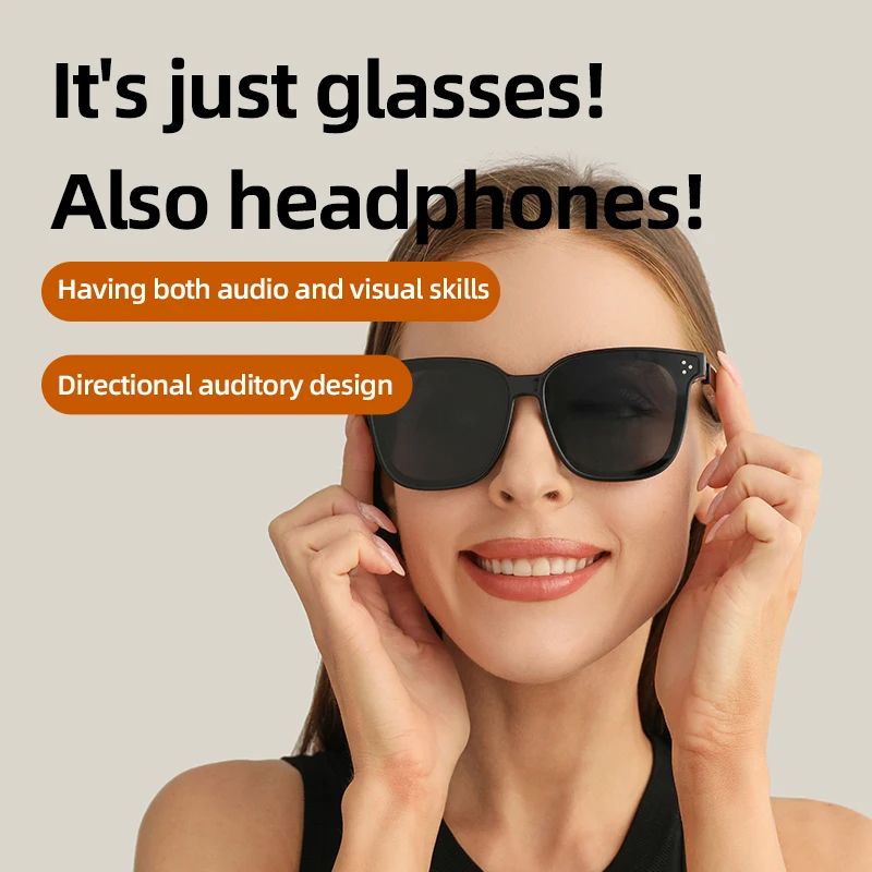 MZ05 2 IN 1 Smart Glasses Bluetooth Audio Sunglasses Wireless Bluetooth Headset Music Eyeglasses UV Protection Polaroid Lenses