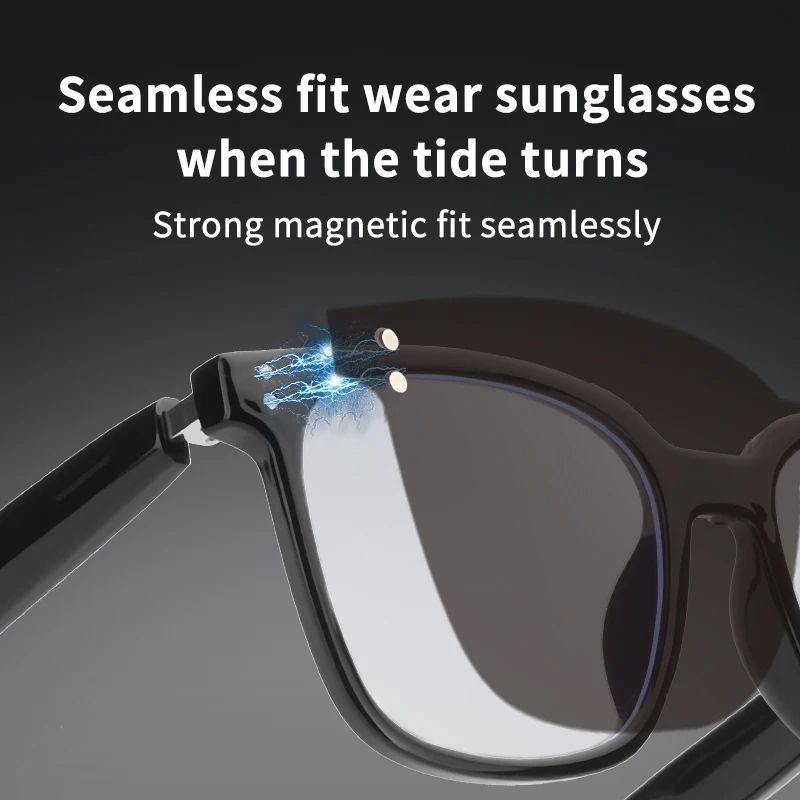 Headset Sunglasses Smart Glasses T2 Waterproof Men Wireless BlueTooth Bone Call Conduction Glass Camera HD Audio Eyewear