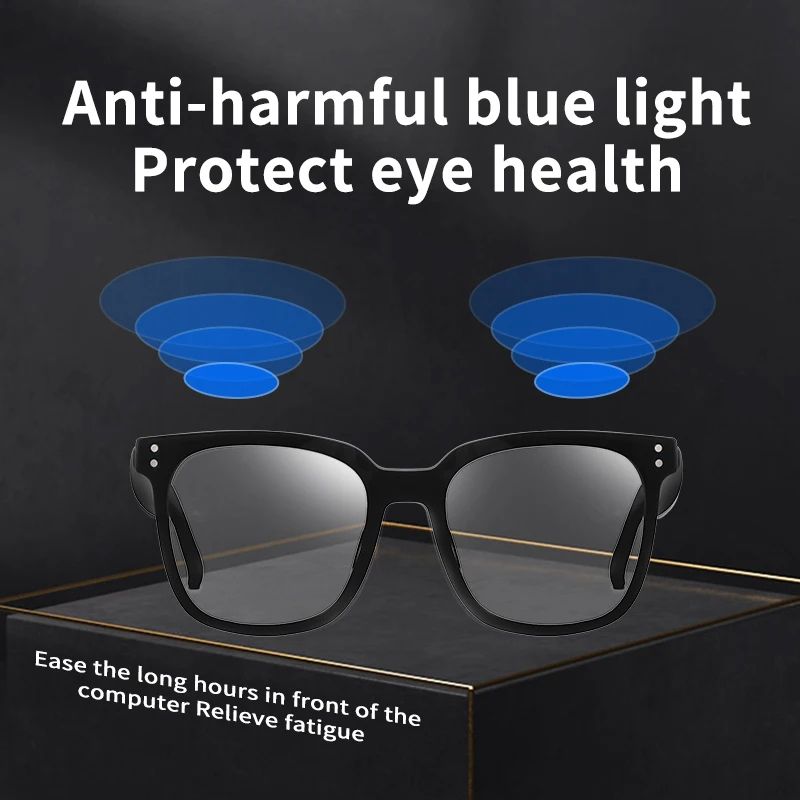 Headset Sunglasses Smart Glasses T2 Waterproof Men Wireless BlueTooth Bone Call Conduction Glass Camera HD Audio Eyewear
