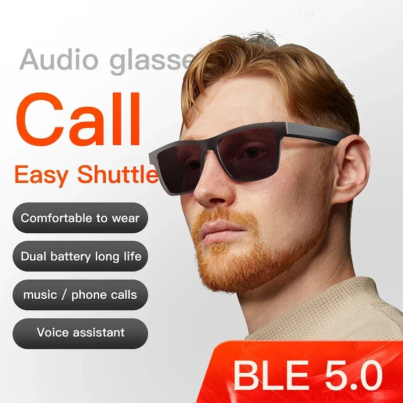 E10 Smart Music Sunglasses HIFI Sound Quality Wireless Bluetooth 5.0 Headphone Driving Glasses Hands-free Call HD MIC