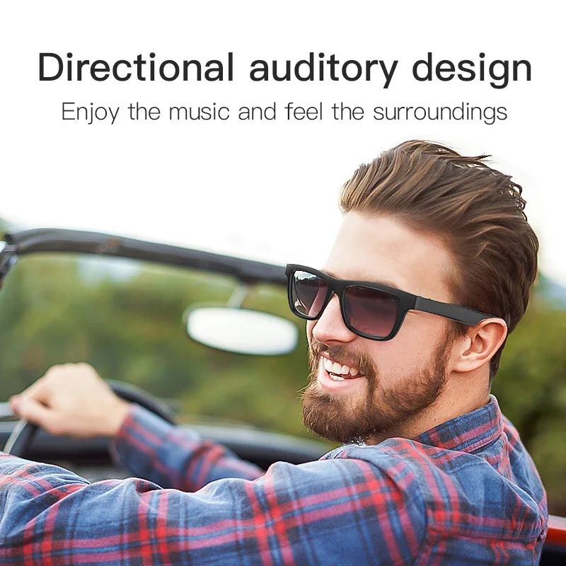 E10 Smart Music Sunglasses HIFI Sound Quality Wireless Bluetooth 5.0 Headphone Driving Glasses Hands-free Call HD MIC