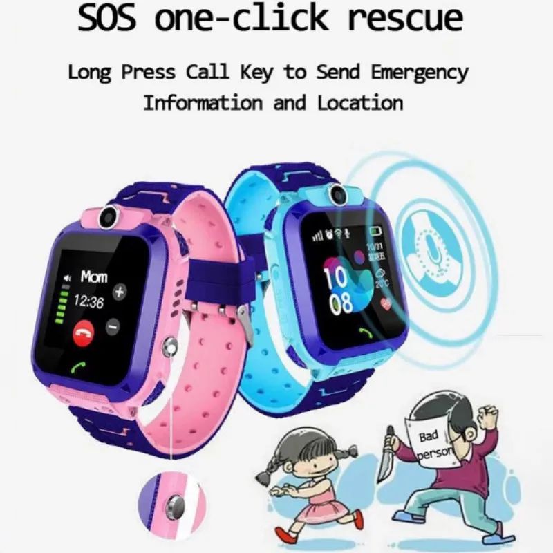 Q12 Kids Smart 2G Call Phone Watch Waterproof Mother Children GPS Monitor Boy Girls SOS Child Sports Digital Watches Tracker