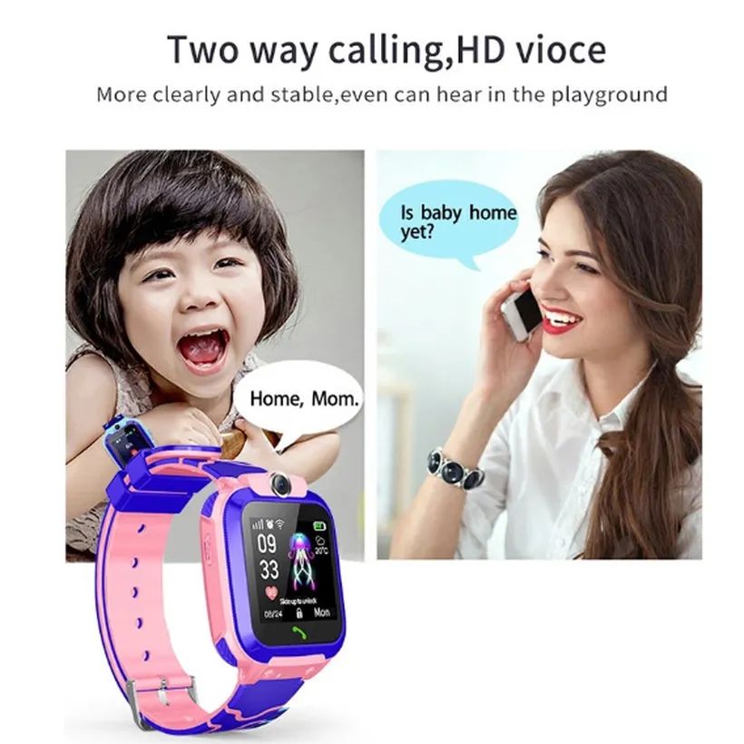 Q12 Kids Smart 2G Call Phone Watch Waterproof Mother Children GPS Monitor Boy Girls SOS Child Sports Digital Watches Tracker