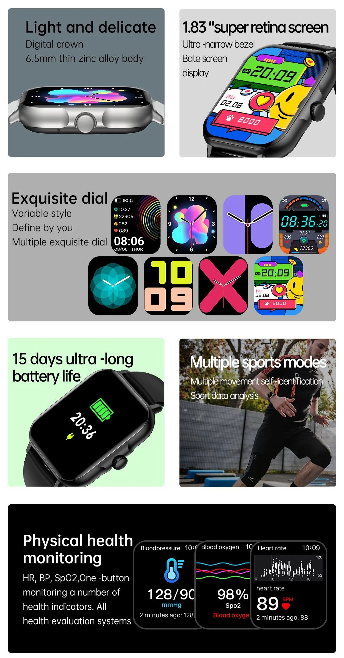 NEW H13 Smart Watch Gift Full Touch Screen Sports Fitness Watches Bluetooth Calls Digital Smartwatch Wristwatch for Android
