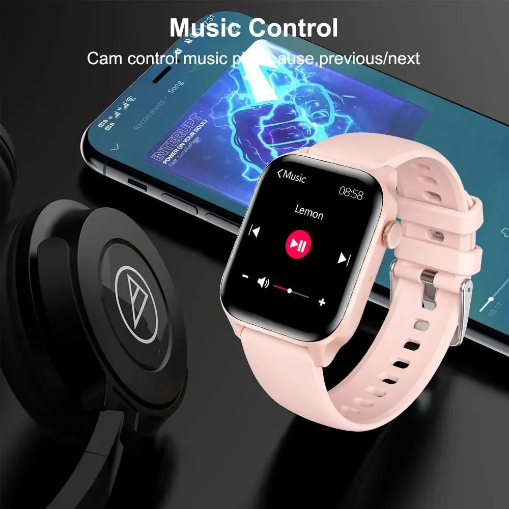 2024 New T12Pro IP67 Bluetooth Smartwatch Suitable for Android IOS Callable Motion Tracking SMS Push Smart Watch Bracelet
