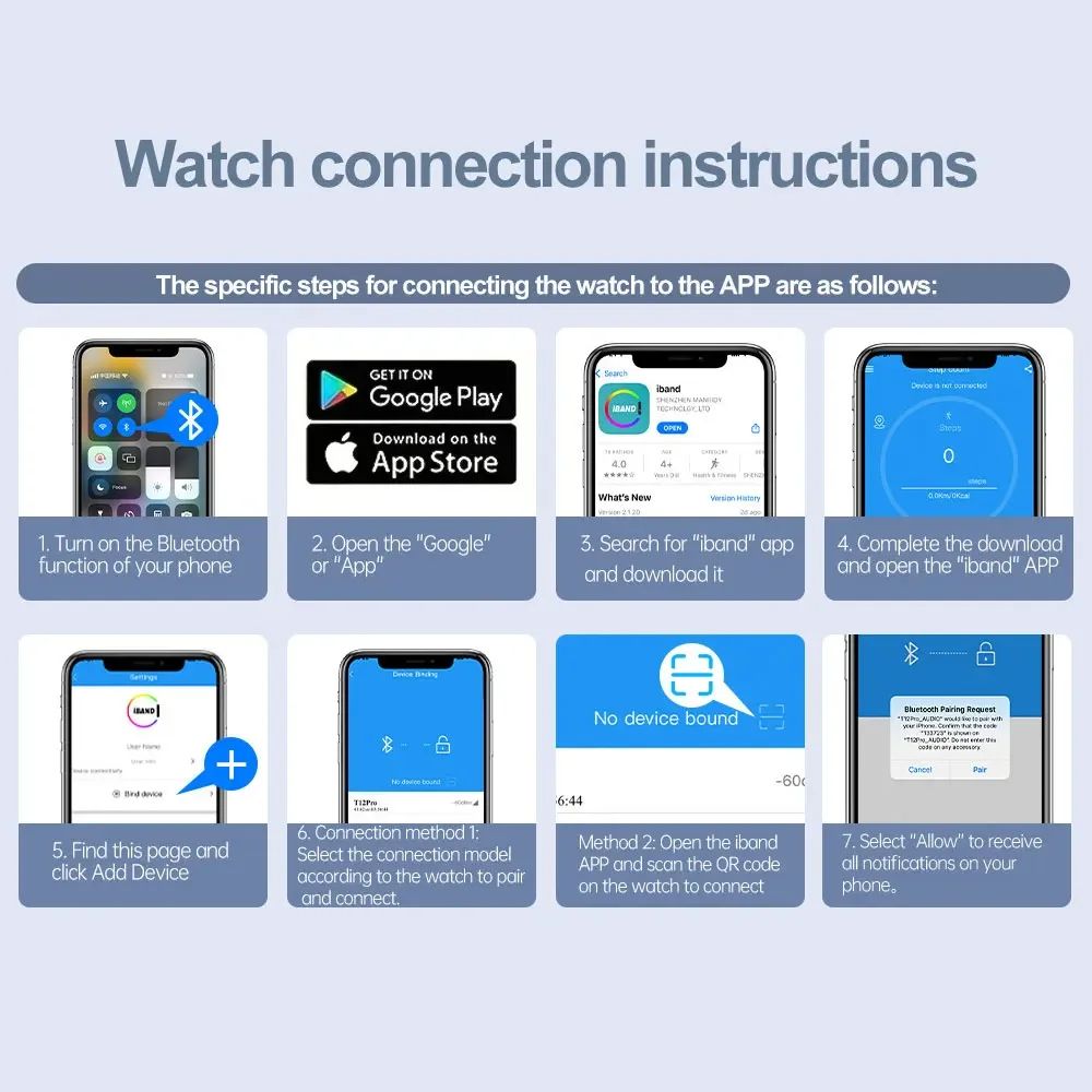 2024 New T12Pro IP67 Bluetooth Smartwatch Suitable for Android IOS Callable Motion Tracking SMS Push Smart Watch Bracelet