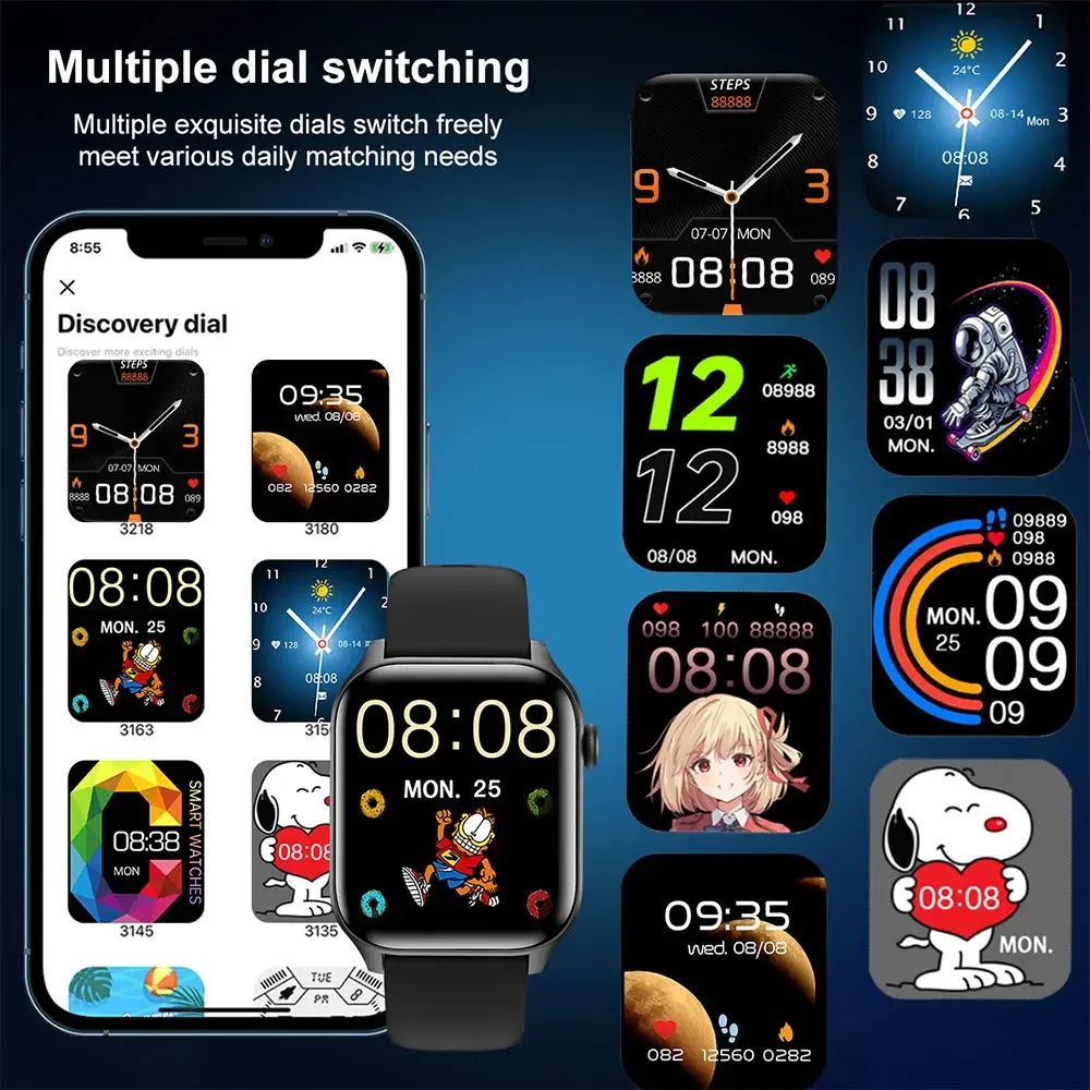 2024 New T12Pro IP67 Bluetooth Smartwatch Suitable for Android IOS Callable Motion Tracking SMS Push Smart Watch Bracelet