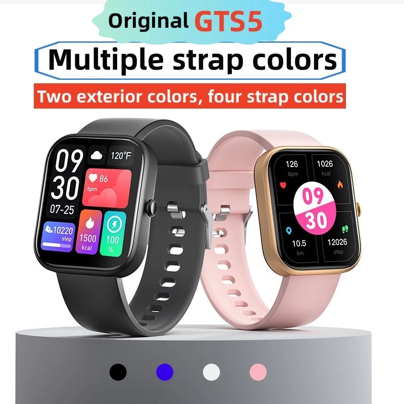 Original GTS5 Smartwatch Blood-oxygen Saturation Measurement 60+ Sports Modes Health Assistant Smart Watch For Android IOS Phone
