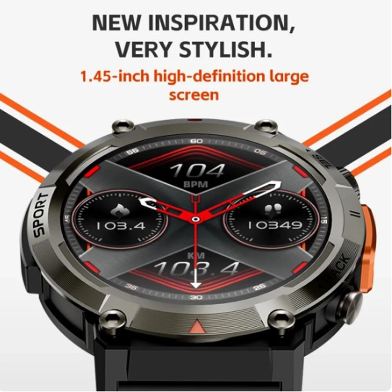 New arrival S100 Smart Watch Men With Flashlight Outdoor Sport Fitness Tracker Blood Pressure Clock Waterproof Smartwatch