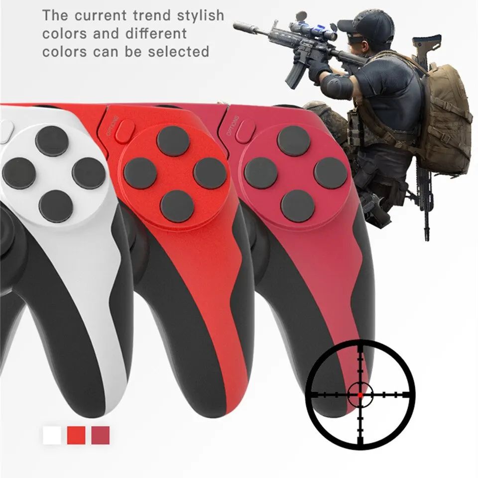 P48 Wireless Gamepad with Six Axis Gyroscope Game Controller For PS4 PS3 Console Wins 7 8 10 Dual Vibration PC Joystick