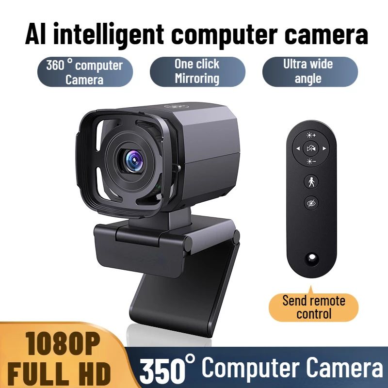 1080P HD WIFI Desktop Home UBS Computer Camera AI Intelligent Humanoid Tracking 350 ° Online Course Live Streaming Laptop Camera