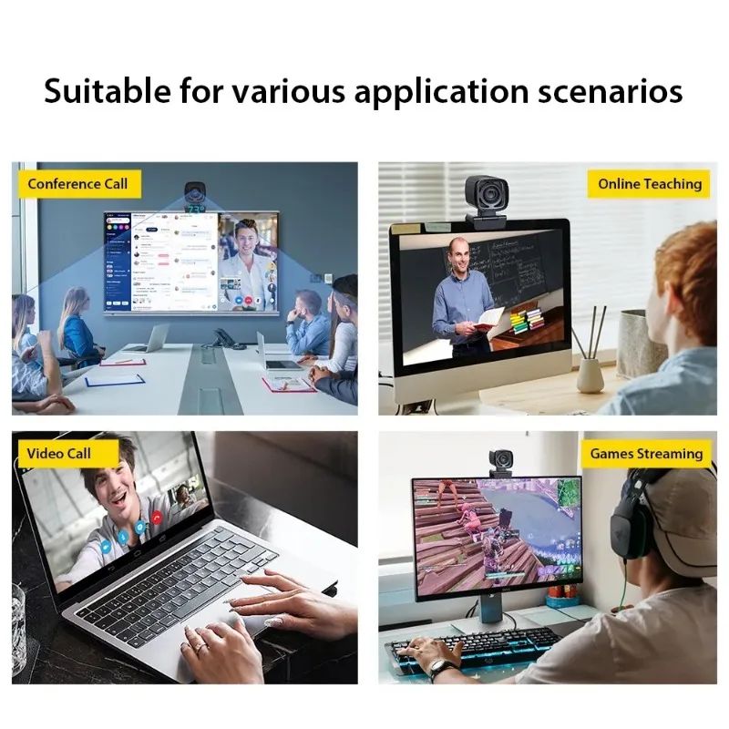 1080P HD WIFI Desktop Home UBS Computer Camera AI Intelligent Humanoid Tracking 350 ° Online Course Live Streaming Laptop Camera