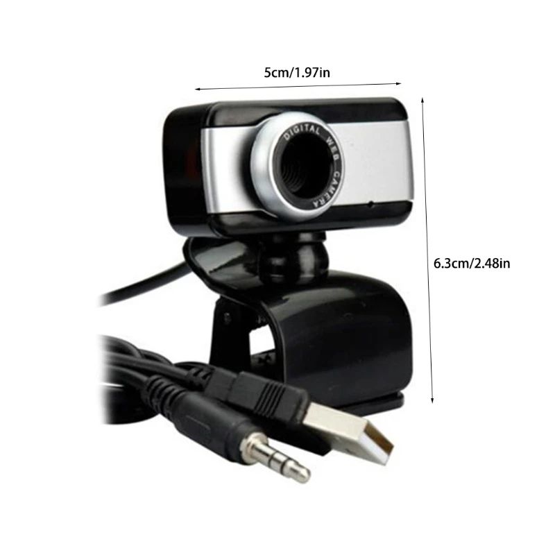 Laptop Computer Replacement Accessories Webcam Built-in Stereo Microphone PC Camera USB Camera Black Portable 1 Drop Shipping