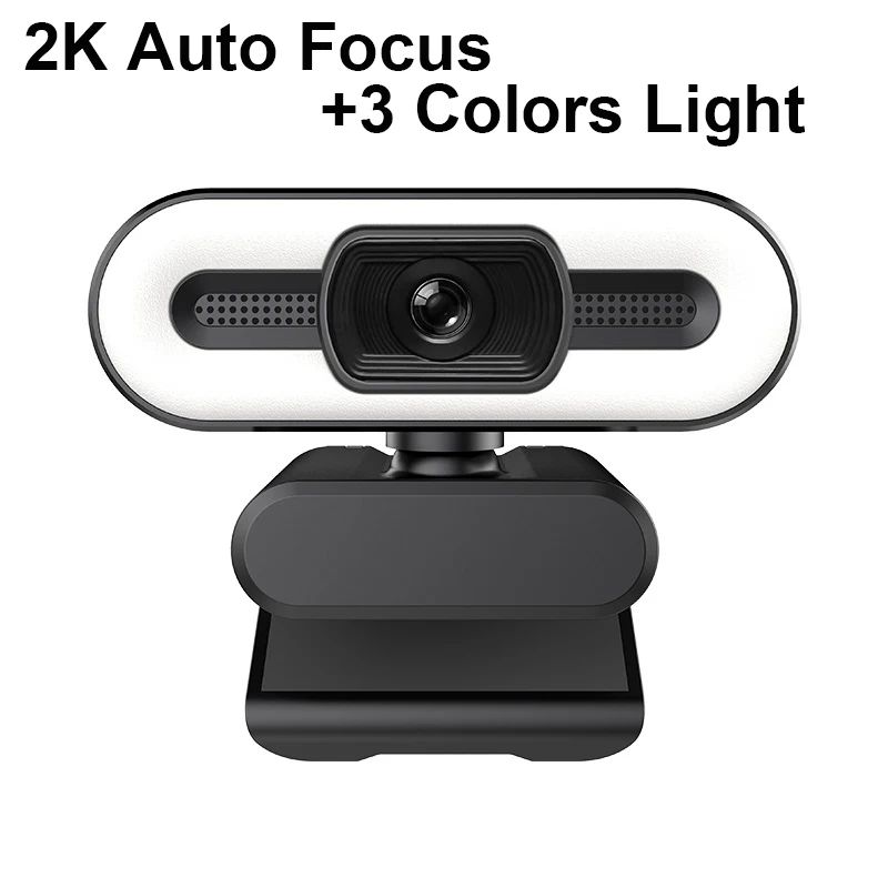 Portable 4K Webcam PC Laptop 2K 1080P Webcam Live Streaming Flexible Full HD Web Camera For Computer With Microphone With Light