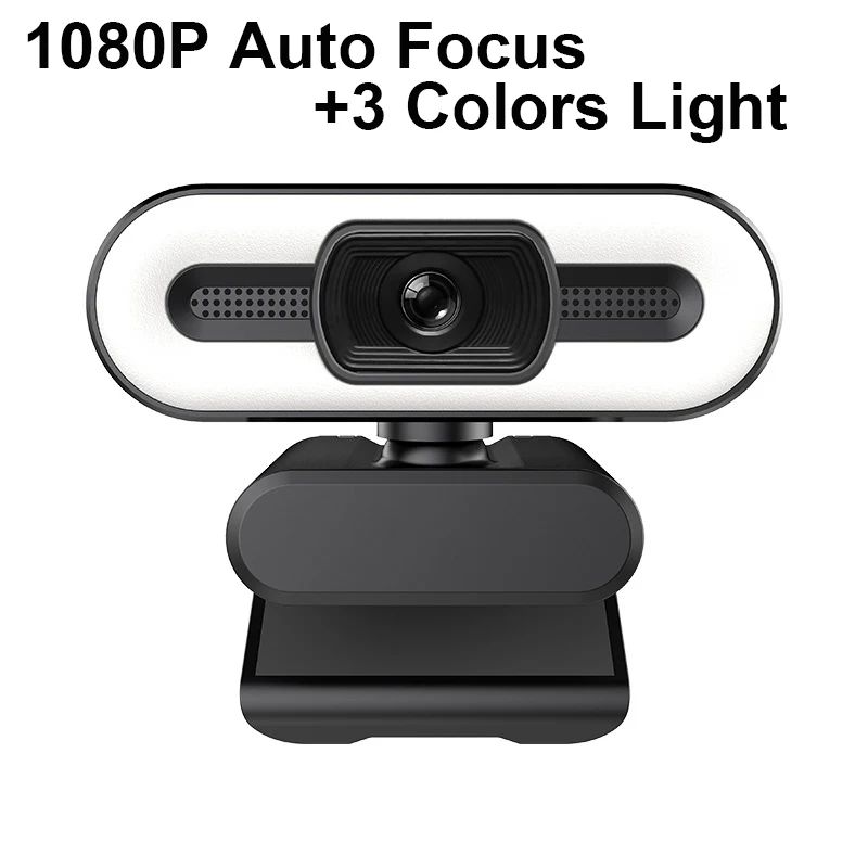 Portable 4K Webcam PC Laptop 2K 1080P Webcam Live Streaming Flexible Full HD Web Camera For Computer With Microphone With Light