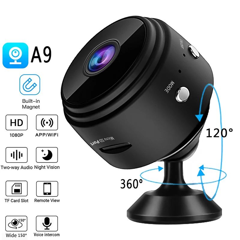A9 1080P Webcam for Computer PC Web Camera With Mic Rotatable Cameras For Live Broadcast Video Calling Conference Work