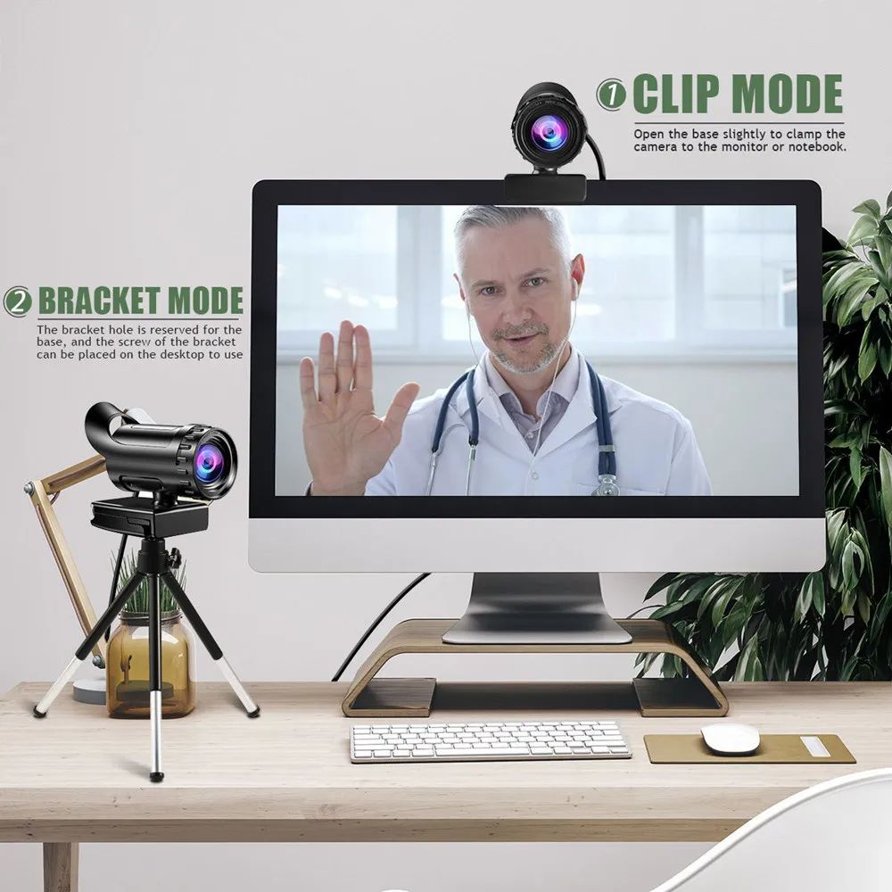 1080p Webcam 4K Web Camera with Microphone PC Camera 60fps HD Full Webcam Web Cam For Computer Web USB 1080p Camera For PC