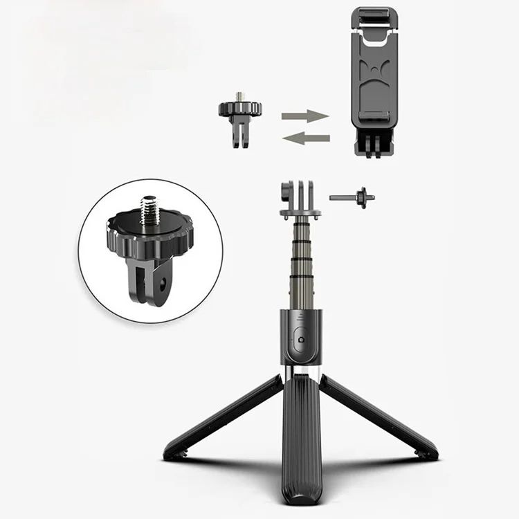 L03 Foldable Extended Selfie Stick Tripod Stand Handheld Gimbal Stabilizer Bluetooth Remote Smartphone Selfie Stick Holder Stand