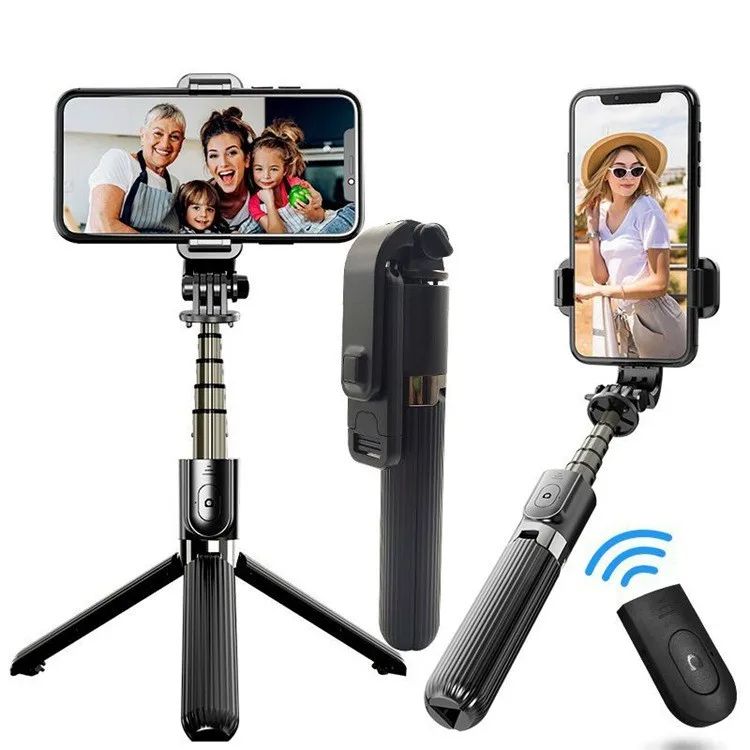 L03 Foldable Extended Selfie Stick Tripod Stand Handheld Gimbal Stabilizer Bluetooth Remote Smartphone Selfie Stick Holder Stand