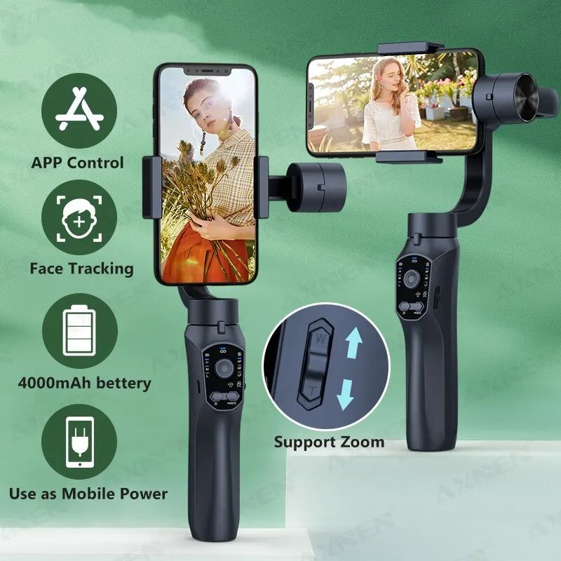 3-Axis Handheld Gimbal Smartphone Stabilizer Cellphone Selfie Stick for Android iPhone Phone Vlog Anti Shake Video Recording