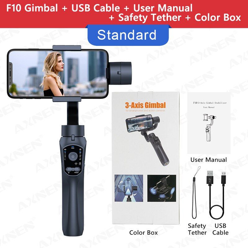 3-Axis Handheld Gimbal Smartphone Stabilizer Cellphone Selfie Stick for Android iPhone Phone Vlog Anti Shake Video Recording