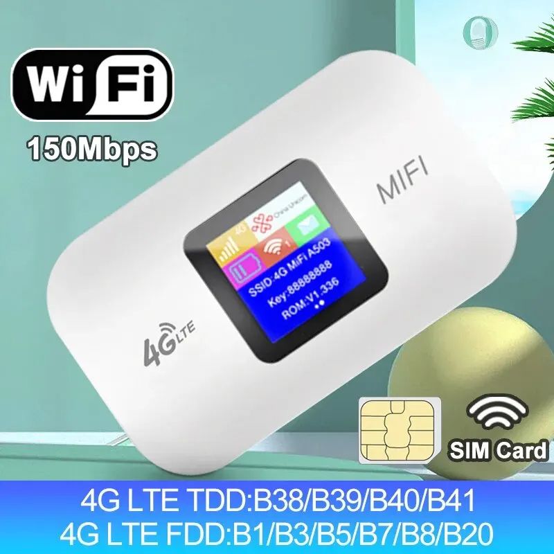 Wireless Wifi Portable Modem 4G Lte Router Mini Outdoor Hotspot Pocket Mifi 150mbps Sim Card Slot Repeater 3000mah