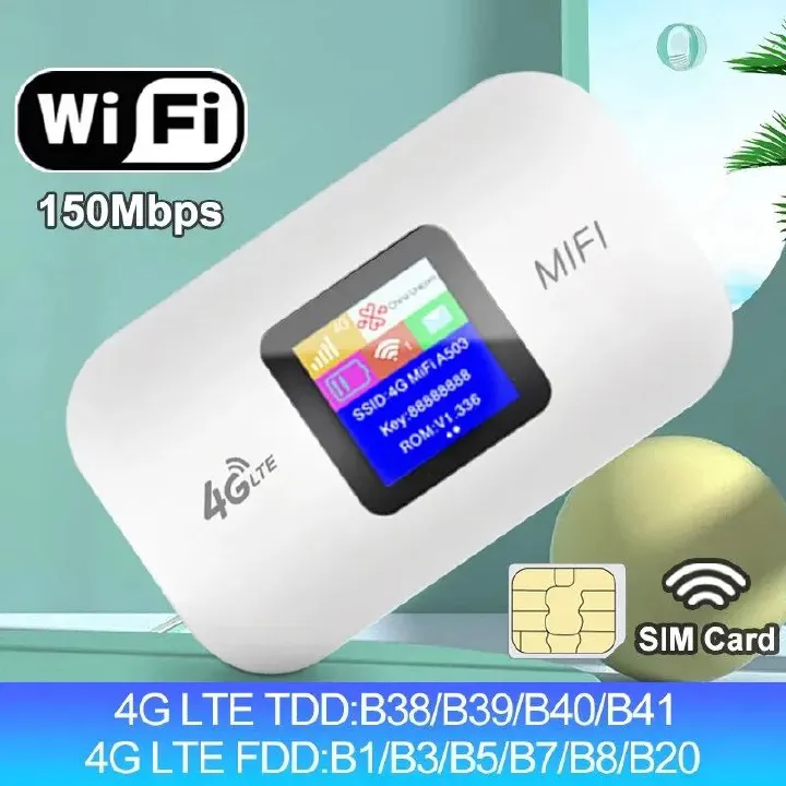 Wireless Wifi Portable Modem 4G Lte Router Mini Outdoor Hotspot Pocket Mifi 150mbps Sim Card Slot Repeater 3000mah