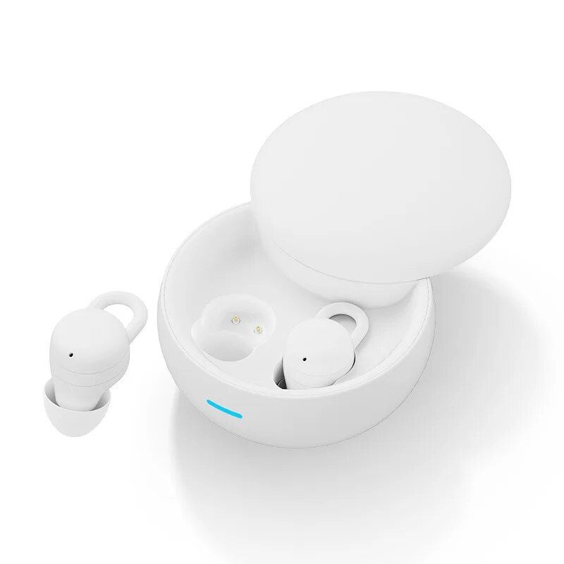 Mini Sleep wireless headphones bluetooth headset invisible earbuds Dual noise reduction with mic earphones Sliding Cover Design