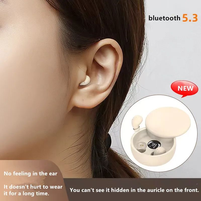 sliding wireless Bluetooth 5.4 earphones TWS ultra small Headset super mini sleep invisible Headphones in ear earplugs