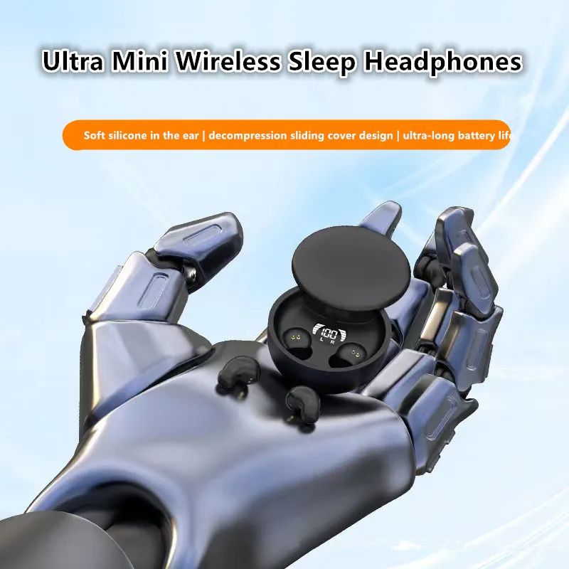 sliding wireless Bluetooth 5.4 earphones TWS ultra small Headset super mini sleep invisible Headphones in ear earplugs