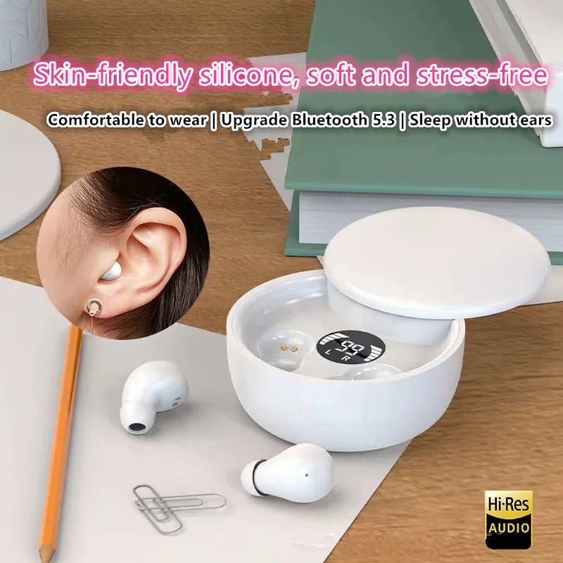 sliding wireless Bluetooth 5.4 earphones TWS ultra small Headset super mini sleep invisible Headphones in ear earplugs