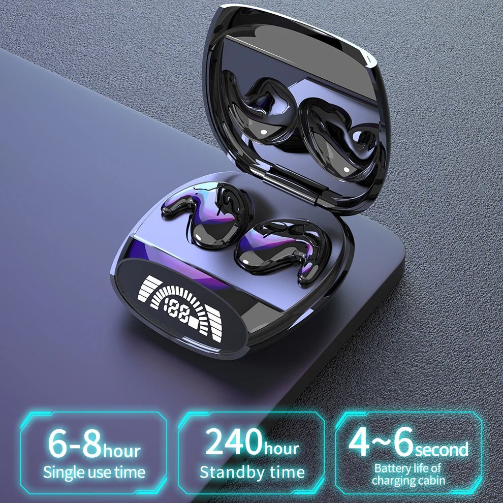 Tiny Mini Headphones Sleep Invisible Earbuds Hidden Noise Cancelling TWS Wireless Headsets Sports Stereo Bluetooth 5.3 Earphone
