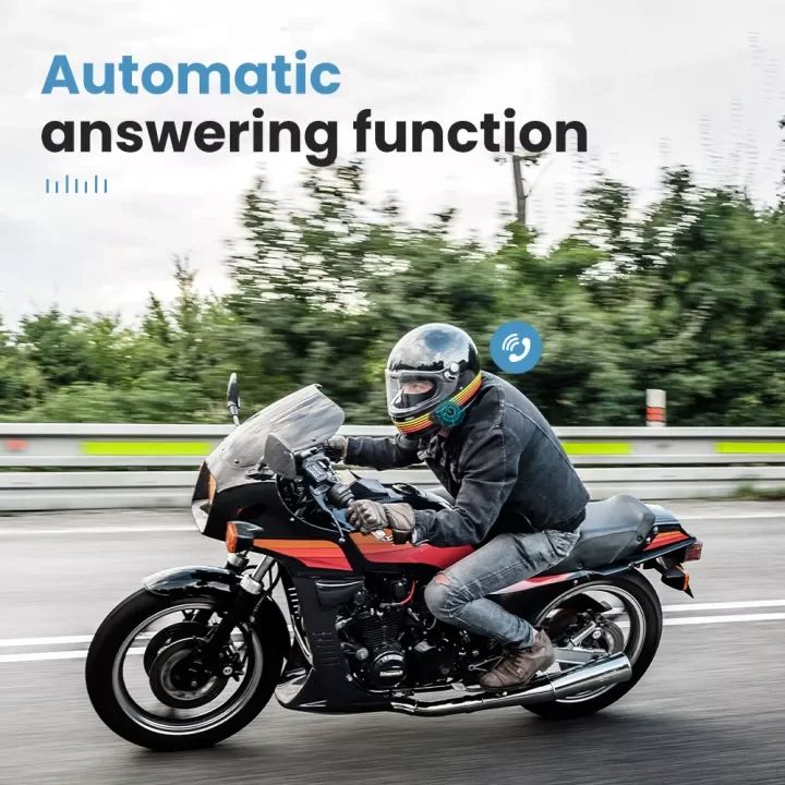 BT12 Bluetooth Motorcycle Helmet Headset Headphone Wireless Motor Bike Handsfree Stereo Earphone Speaker Auto/Manual Call