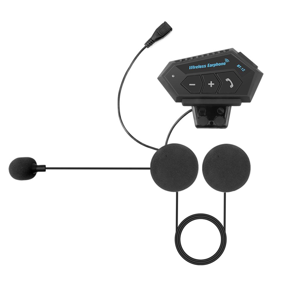 BT12 Bluetooth Motorcycle Helmet Headset Headphone Wireless Motor Bike Handsfree Stereo Earphone Speaker Auto/Manual Call