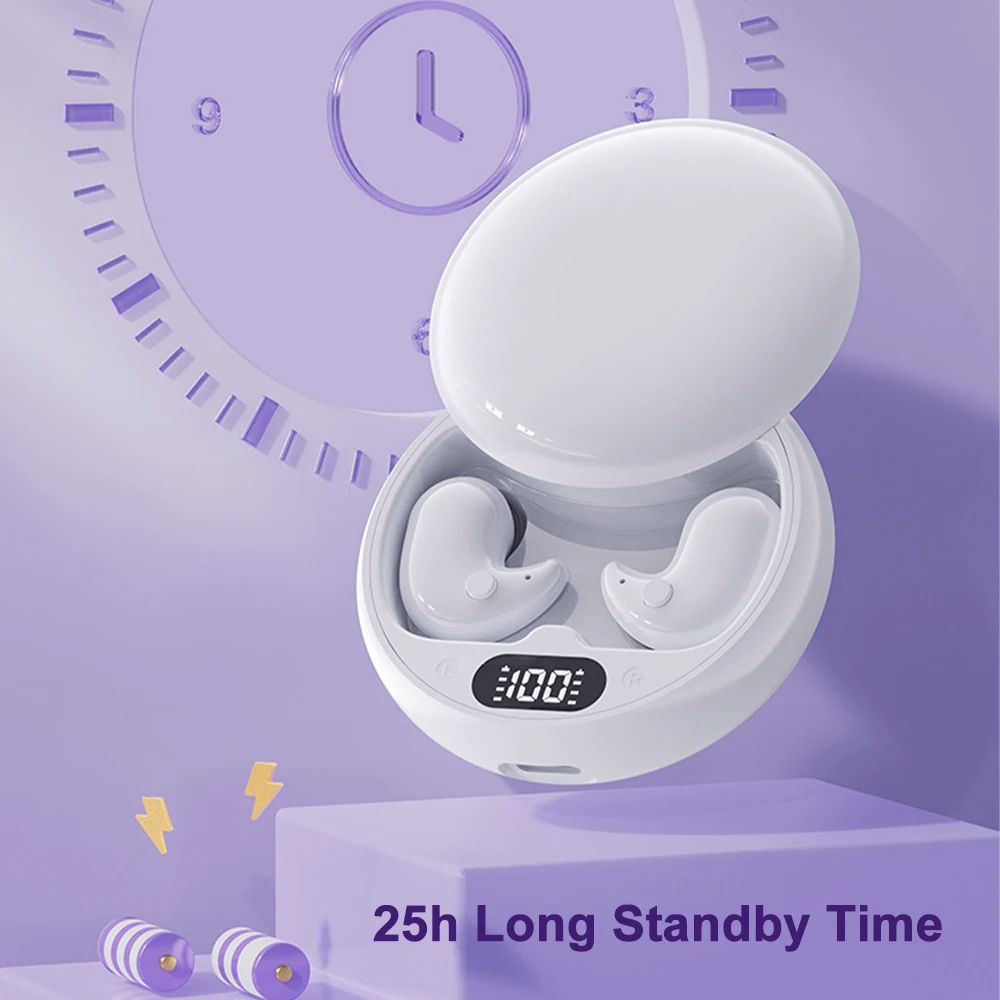 Y36 Wireless Bluetooth 5.3 Headphones TWS In-Ear Invisible Sleep Earbuds With Mic Noise Cancelling Earphones HIFI Music Headset