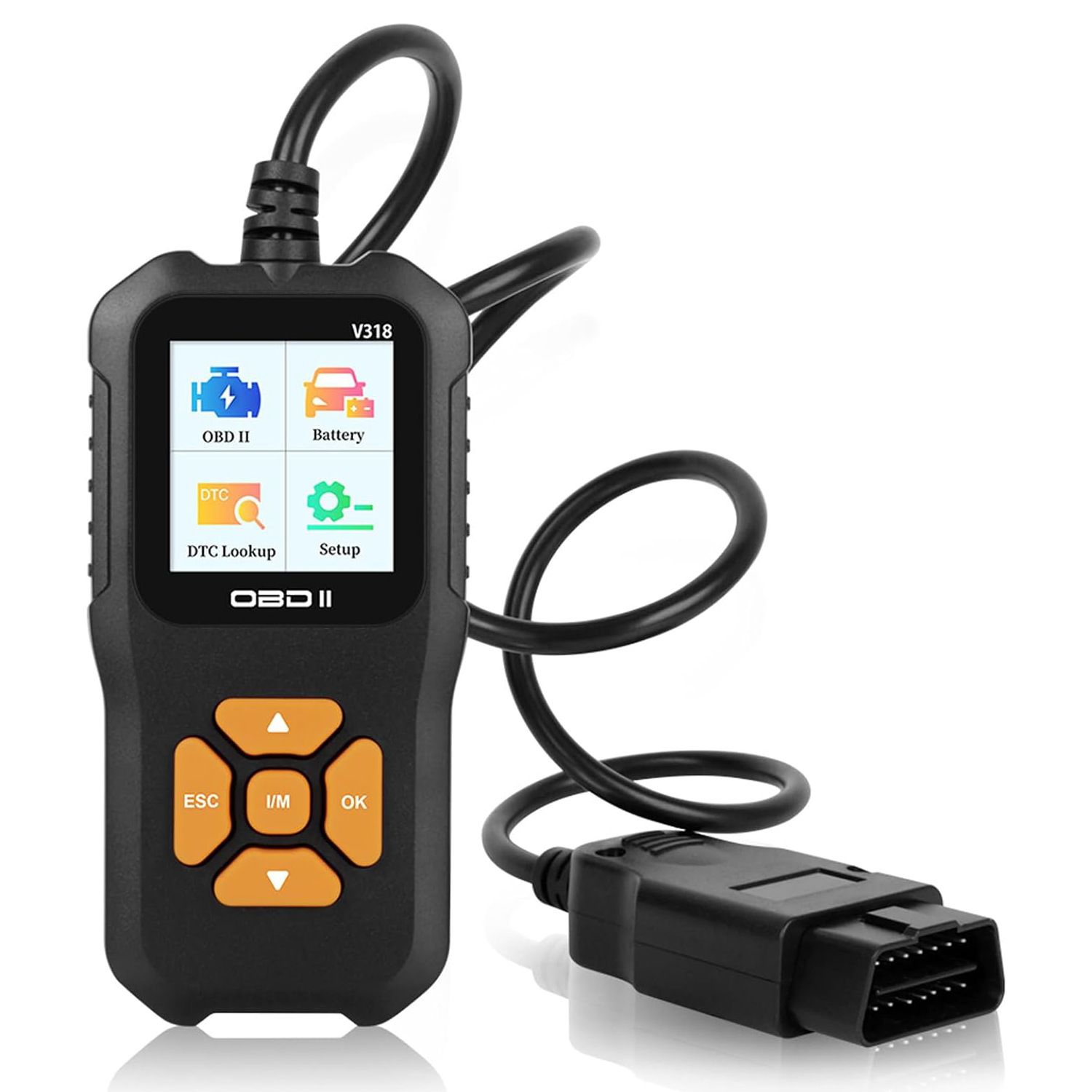 V318 Auto Diagnostic Tool Scanner Automobile Battery Tester OBD2 Automobile Clear Fault Detects Support Multiple Languages