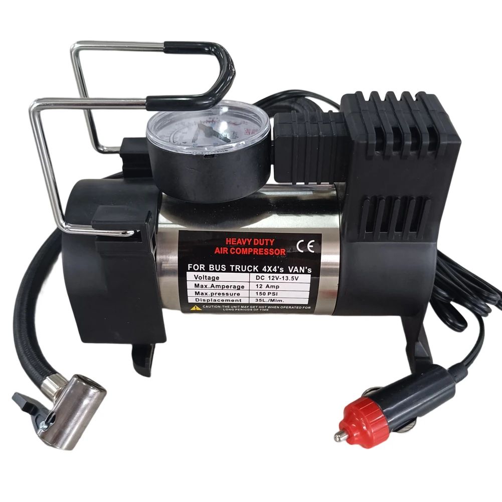 Heavy Duty Deluxe Portable Metal Air Compressor Car Tyre Inflator With Digital Pressure Gauge 12v150psi Car Tire Inflatable Pump