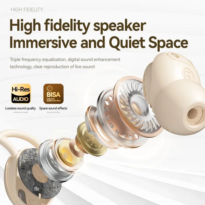 M73 High Quality Wireless Headset Ear Hanging Bluetooth Earphones Open Bone Conduction Long Range Sports Music OWS Headphones