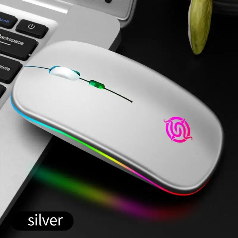 Luminous Wireless Mouse RGB Rechargeable Mouse Wireless Computer Silent Mouse LED Backlit Ergonomic Gaming Mouse For Laptop PC